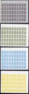 Cyprus (Turkish) Revenue 1980 1TL 5TL 10TL and 100TL in Sheets of 50 U/M