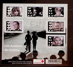 FRANCE Sc B723 NH MINISHEET OF 2012 - MOVIE STARS - (CT5)