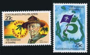 Cocos Isls 85-86,MNH.Michel 86-87. Scouting Year,Lord Baden-Powell.