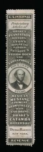 OUTSTANDING SCOTT #RS23a PRIVATE DIE DEMAS BARNES MEDICINE ON OLD PAPER #14201