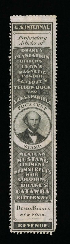 OUTSTANDING SCOTT #RS23a PRIVATE DIE DEMAS BARNES MEDICINE ON OLD PAPER #14201