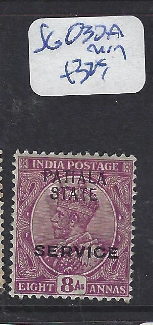 INDIA PATIALA  (P1012B) KGV  8A SERVICE SG O30A  MOG