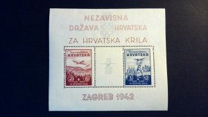 Croatia Sc# B11 Souvenir Sheet Mint Never Hinged MNH (1942) Cv $45.00