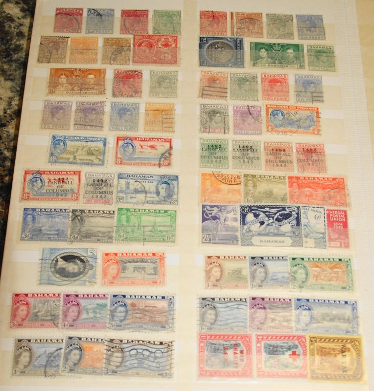 Bahamas collection of 65 all different mint and used stamps SCV $125+