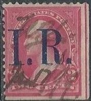 US R155 [type III] or 155A [type IV] (used) 2¢ Washington, ovptd “I.R.”