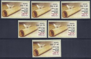 ISRAEL STAMPS 2024 ANIMALS FROM THE BIBLE ATM SET MACHINE 001 LABEL MNH