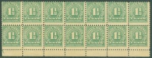 EDW1949SELL : USA 1914 Scott #RE19 Rare VF, MNH Fresh margin Blk of 14 Cat $1540 