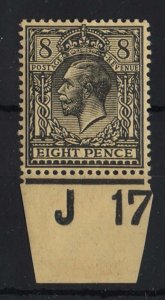 GB 1912 8d sg391 J17 single very fine mint, margins angled in cat £42