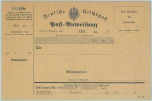 89297 - GERMANY  - Postal History - STATIONERY Formular CARD Money  Order