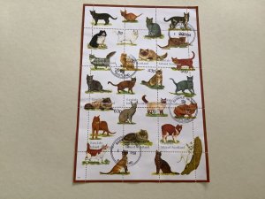 Easdale Scotland Cats cancelled  stamps sheet Ref R49130