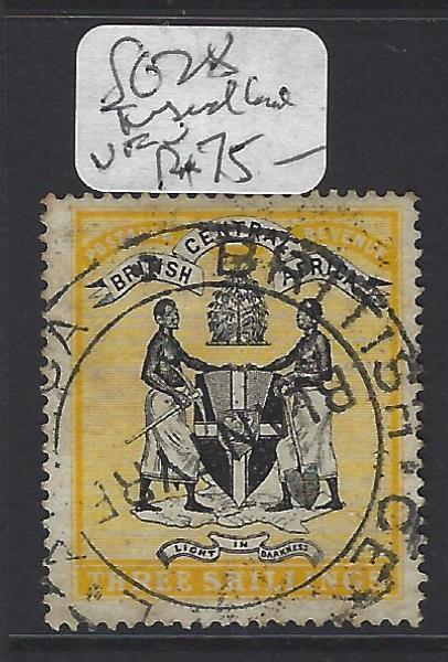 BRITISH CENTRAL AFRICA  (P2909B)  ARMS   3/-   SG 28  FISCAL USEAGE
