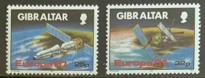 GIBRALTAR 1991 EUROPA SET  SG649/650 UNMOUNTED MINT