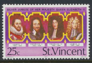 St Vincent  SG 508 SC# 489 MNH Kings & Queens Silver Jubilee 1977 see scans  ...