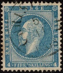 NOR SC #4 U 1856 King Oscar I CV $13.00