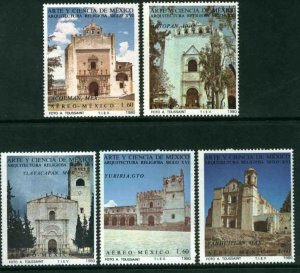 MEXICO C627-C631, Art and Science (Series 8).  MINT, NH. F-VF.