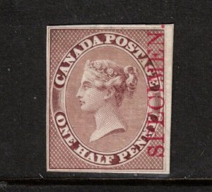 Canada #8Pi Fine - Very Fine Proof On Card