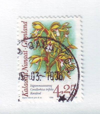 Greenland Sc 280 1994 4.25 kr Orchid stamp used