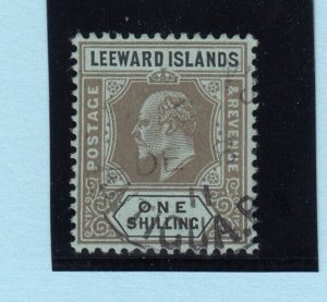 Leeward Islands KEVII 1907 1/- SG43 Fine Used  BP8587