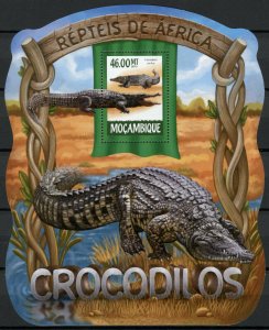 Mozambique Reptiles Stamps 2015 MNH Crocodiles African Crocodile Fauna 1v S/S IV