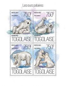 Polar Bears Eisbären Animals Fauna Tiere Togo MNH stamp set