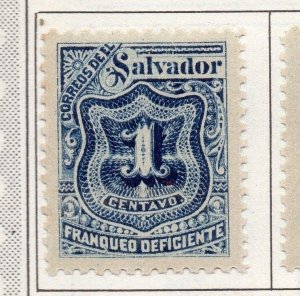 El Salvador 1897 Postage due  Issue Fine Mint Hinged 1c. 141195