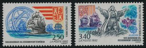 Andorra Fr 414-5 MNH Discovery of America, Ships, Columbus