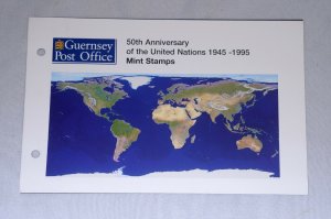 GUERNSEY #559 UN Presentation Pack Souvenir Folder Stamps Postage 1995 Mint NH