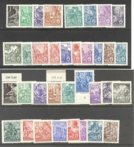 GERMAN DDR #155//204 Mint NH - 1953-54 Worker Sets