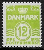 Denmark #333 MNH Stamp - Wavy Lines