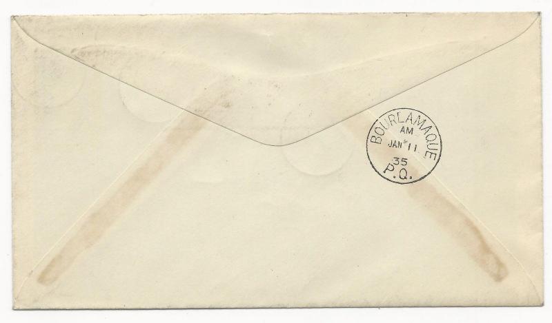 Canada Scott #192 Pair on Cover Via Air Mail January 11, 1935 Val D'or