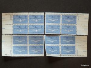 #1185 Naval Aviation Matched Set of 4 Plates 27016 VF NH