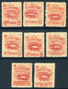 Nicaragua 1897 Seebeck Official Set Unwmk Thin Paper Scott #O100-108 Mint A642