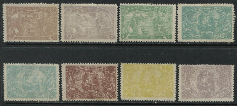 Mozambique 1920 Semi-Postals 2 to 10 centavos mint o.g. hinged