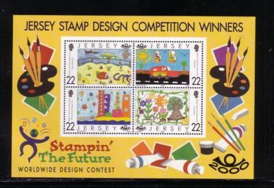 Jersey Sc 940a 2000 Stampin the Future stamp sheet mint NH