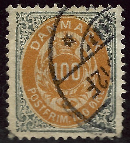 Denmark SC#34 Used F-VF SCV $60.00... Fill a bargain spot!