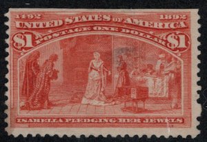 MALACK 241 F/VF mint, no gum, thin, nice color, super price! k2883