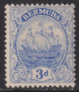 1924 Bermuda Caravel 3 pence issue Wmk 4 MVLH Sc# 88 CV $20.00 Stk #2