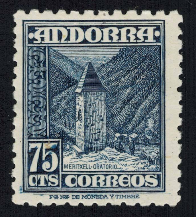 Andorra Spanish Scott 44 Unused hinge remnant Europe Spain