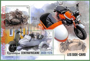 B1314 - Centrafricaine - ERROR MISPERF Stamp Sheet - 2023 - Transport, Sidecar-