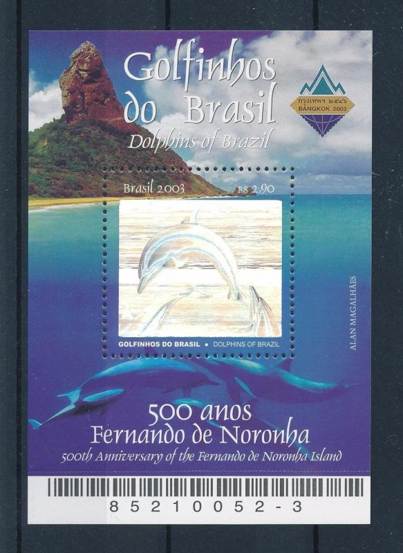 [47464] Brazil Brasilien 2003 Marine life Dolphins Hologram MNH Sheet