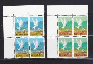 Iceland B23-B24 Blocks Of 4 Set MNH Birds, Arctic Terns