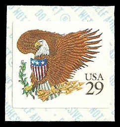 PCBstamps   US #2595v 29c Liberty & Eagle, brown, coil, MNH, (5)