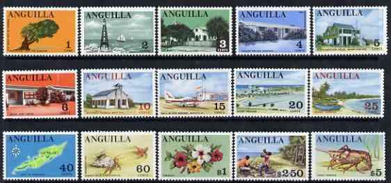 Anguilla 1967 definitive set 1c to $5 (ex 60c) unmounted ...