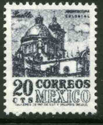 MEXICO 1054, 20¢ 1950 Def 7th Issue Fluorescent printing. MINT, NH. F-VF.