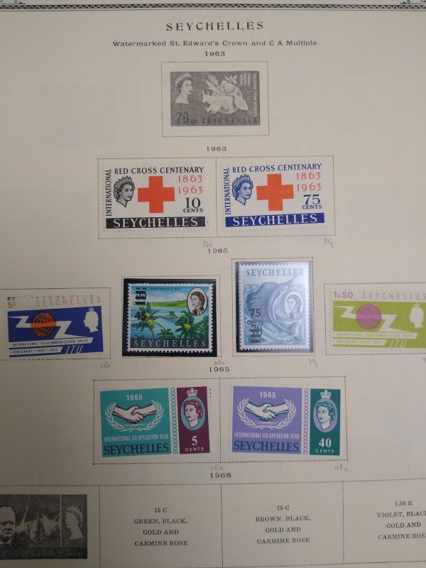 collection on pages Seychelles 1952-77 JO: CV $109