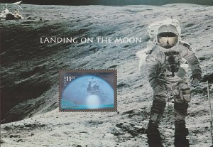 Landing on the Moon Hologram $11.75 Souvenir Sheet Express Mail Scott 3413