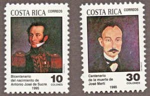 Costa Rica (1995) - Scott # 478 - 479,  MNH