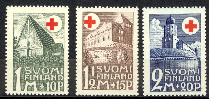 Finland Sc# B5-B7 MNH 1931 Buildings