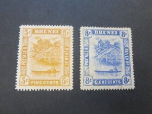 Brunei 1916 Sc 23,26 MH