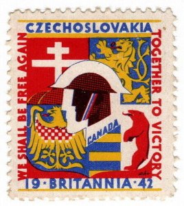 (I.B) Canada Cinderella : Czech Patriotic Stamp (1942)